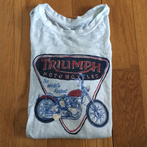 Lucky Brand Triumph Motorcycles T Shirt - Picture 1 of 4